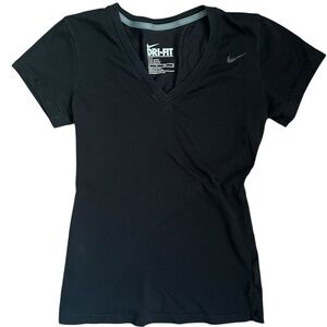 Nike Women's Black V-Neck Dri-FIT Tee